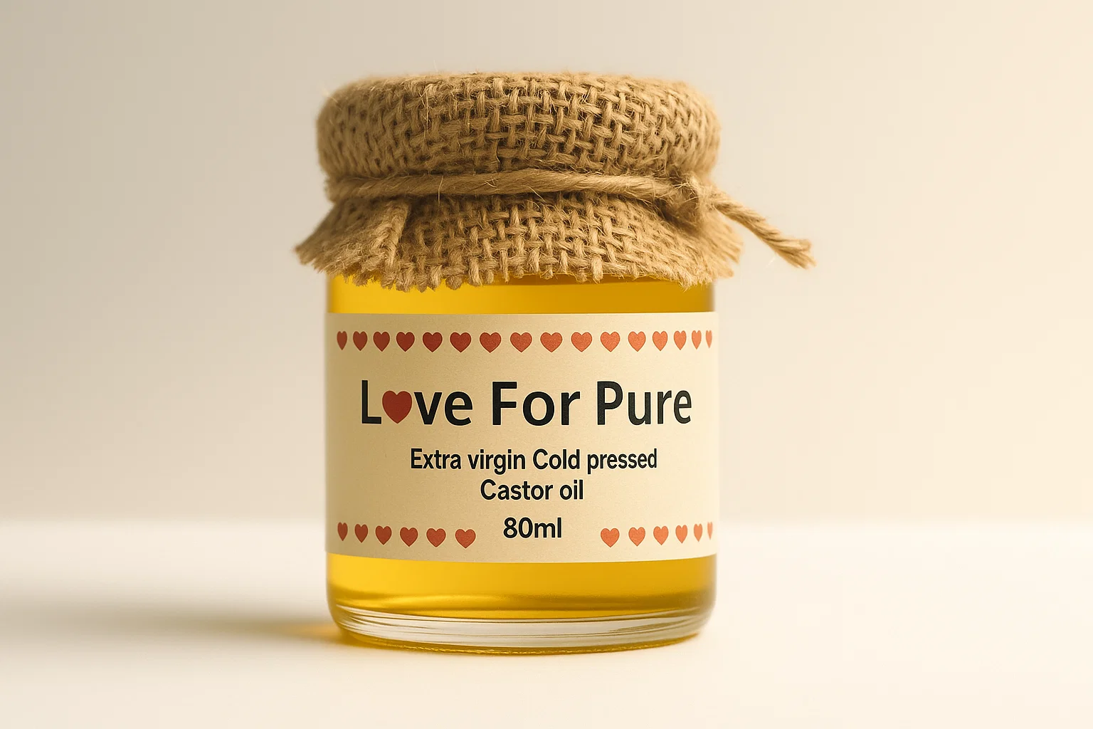 Love For Pure – Extra Virgin Cold Pressed Castor Oil (80 ml)